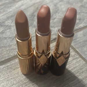 Bundle of 3 Charlotte Tilbury Lipsticks.